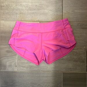 Hot Pink lululemon speed up shorts